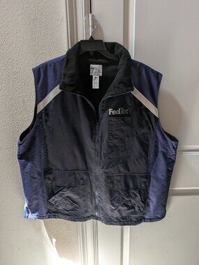FedEx Stan Herman All Weather Fleece Lined Uniform Vest Reflective 3XL